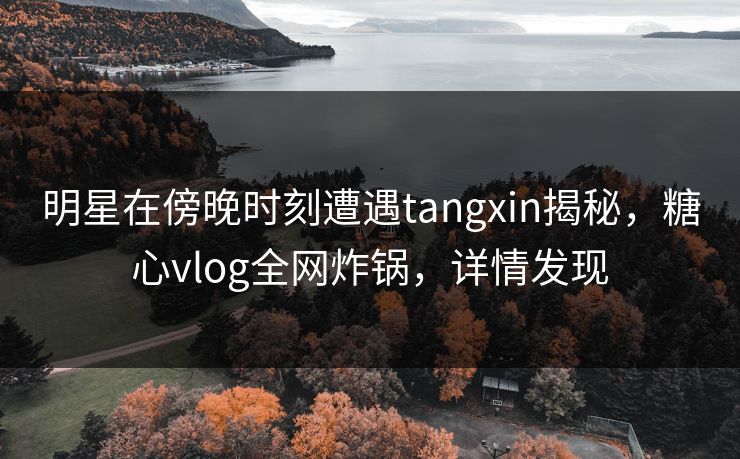 明星在傍晚时刻遭遇tangxin揭秘，糖心vlog全网炸锅，详情发现